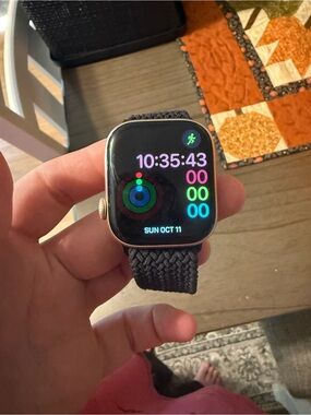 Apple Watch Series 10 - 42 mm - Gold Case with Black Braided Solo Loop